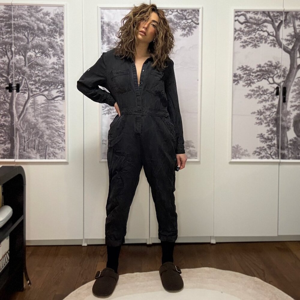 SUPERDRY Coverall Jump suit in washed black